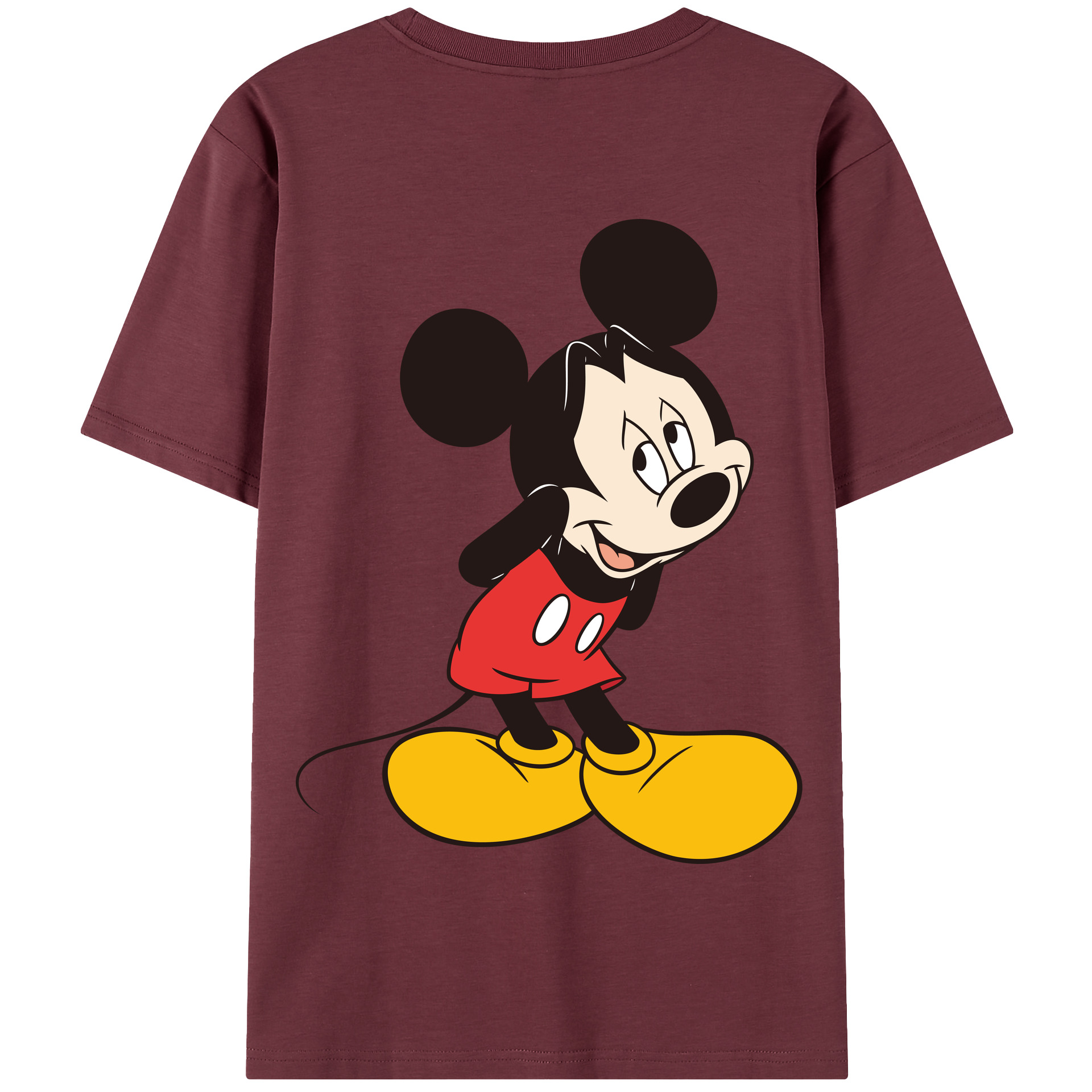 （画像用） ミッキーマウス Mickey Mouse 綿100％半袖Tシャツ（背面プリント）